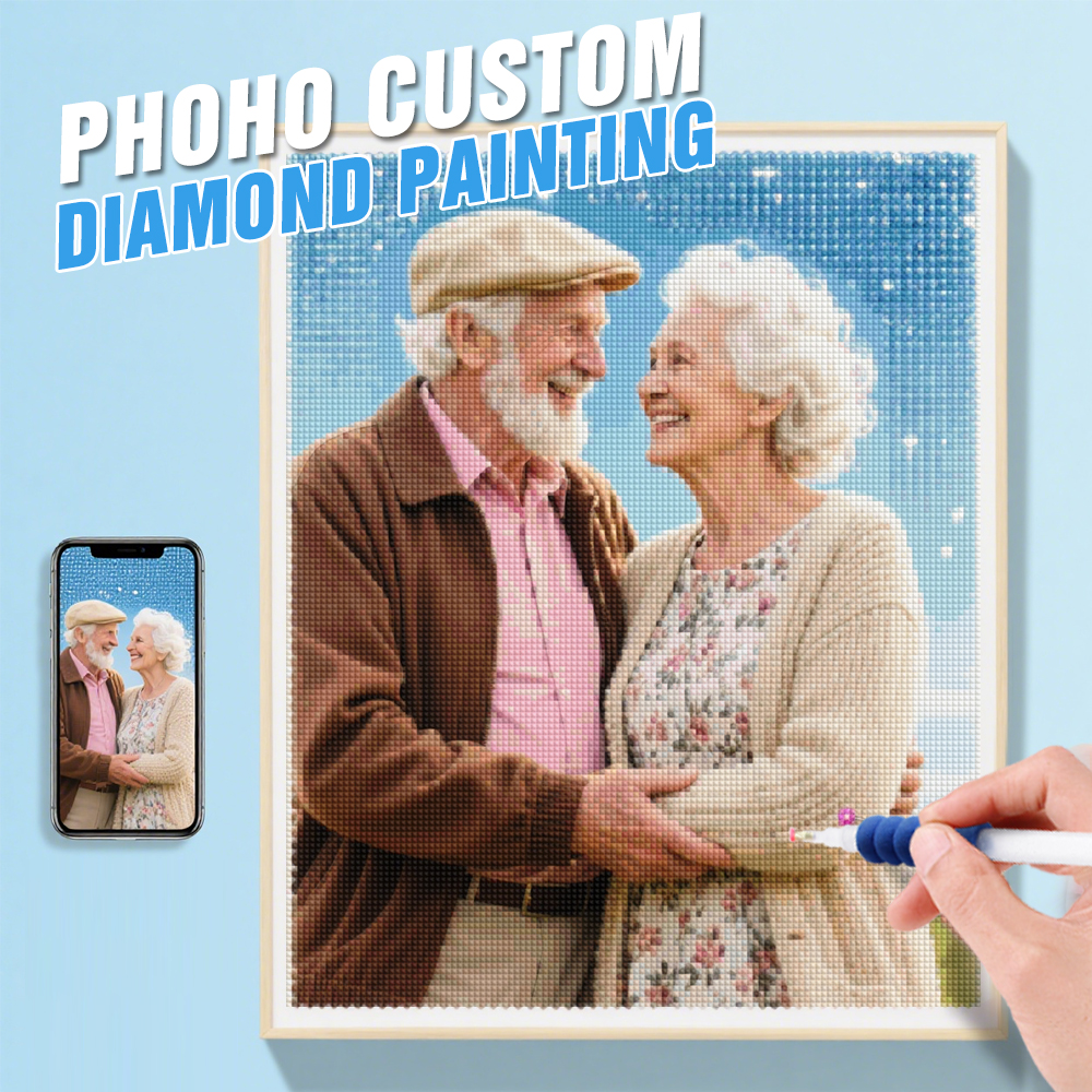 Photo Mosaic Print - HUACAN 5d Diy Diamond Mosaic Custom