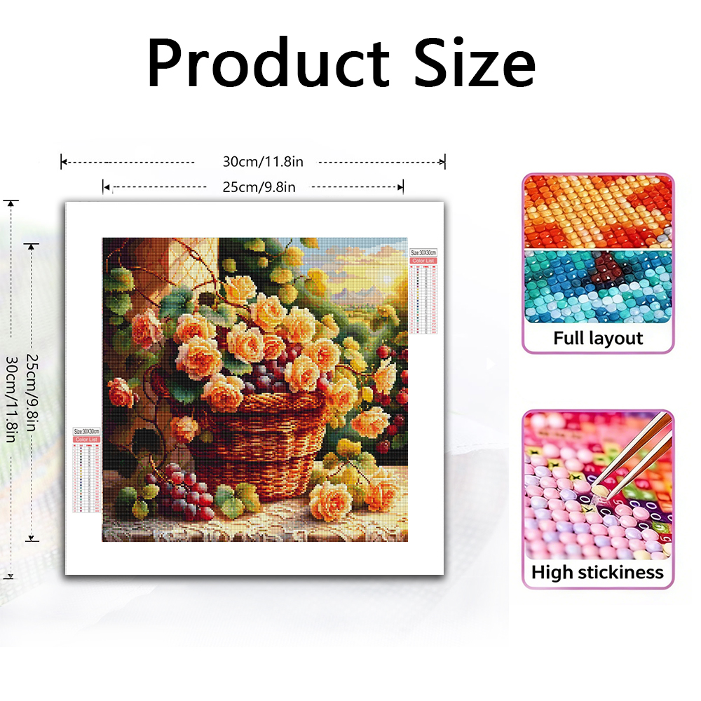 Flower Diamond Painting Kit Fu - Photo Mosaic Print avaliação e preço