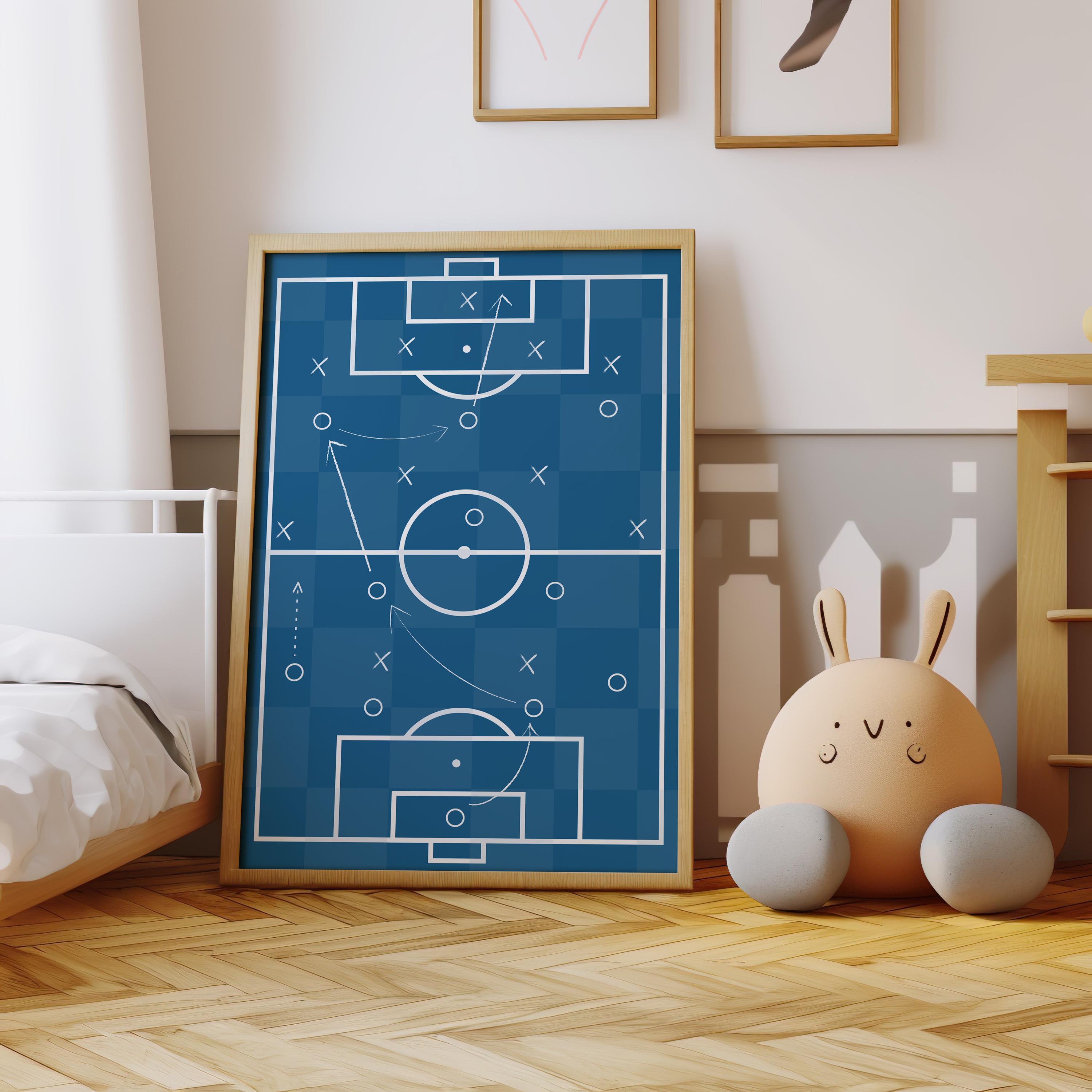 Custom Soccer Wall Art Set Aff - Personalized Name Box avaliação e preço