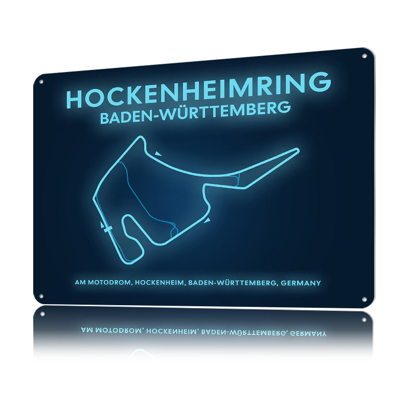 Hockenheimring Circuit Neon Ma - Custom Map Poster avaliação e preço