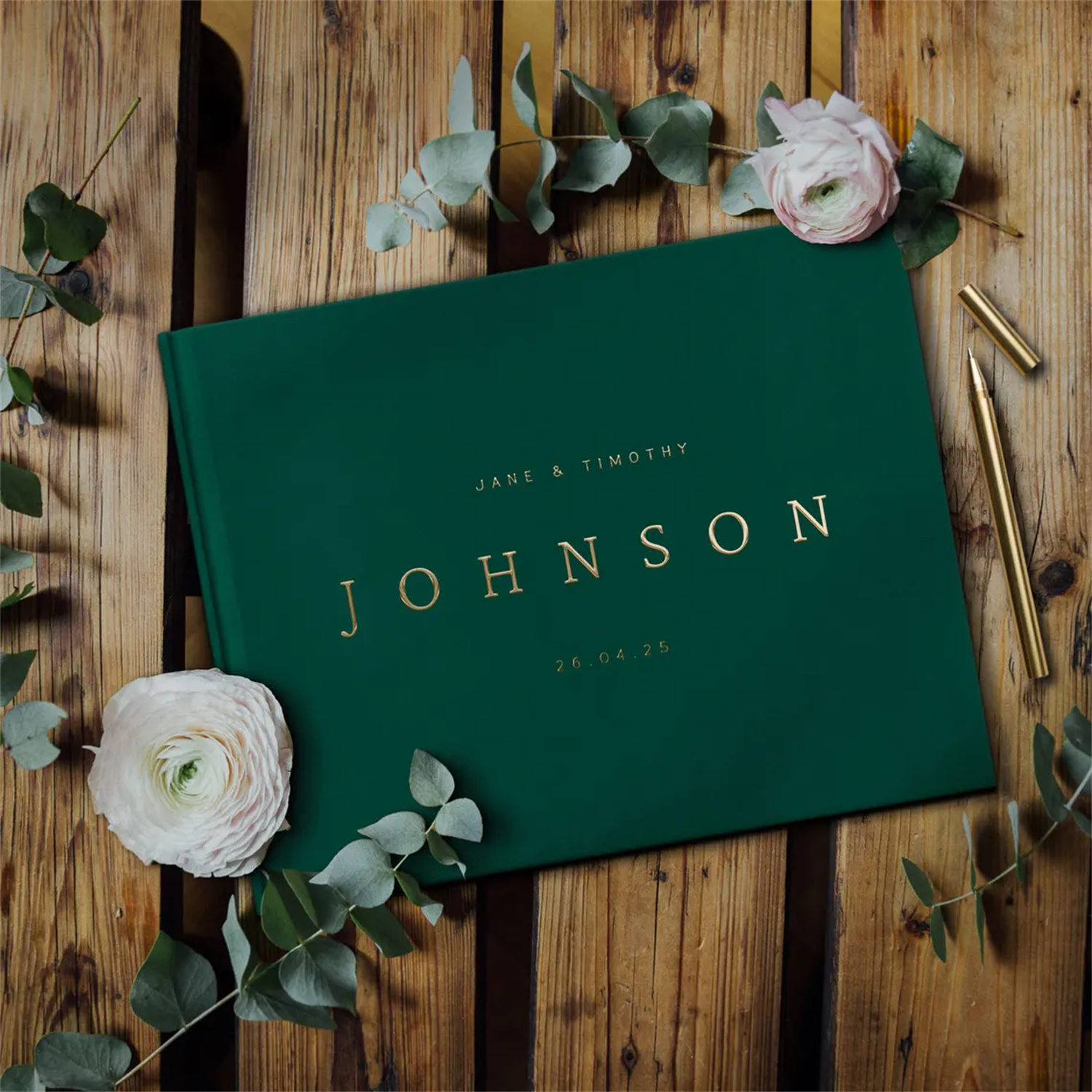 Rustic Floral Wedding Guestboo - Custom Photo Book avaliação e preço