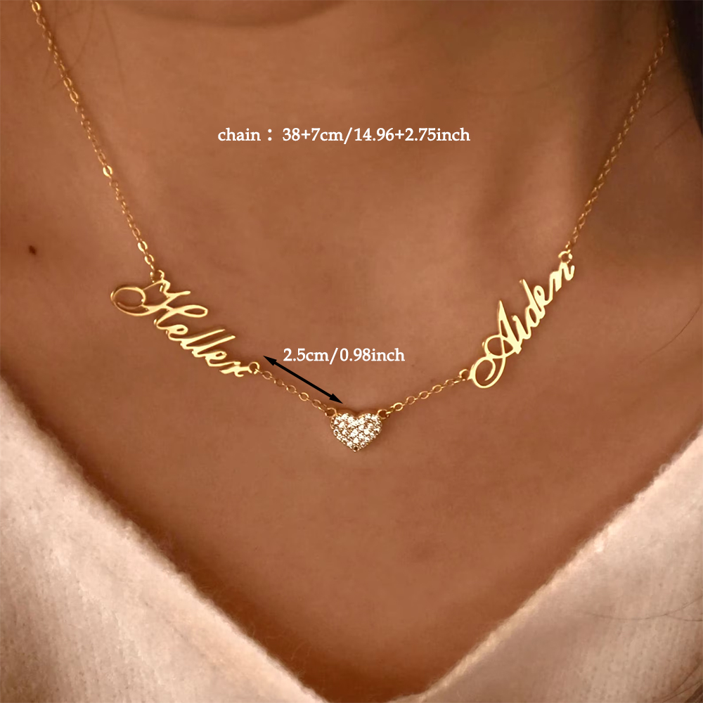 Custom Two Name Necklace For W - Name Necklace Custom avaliação e preço