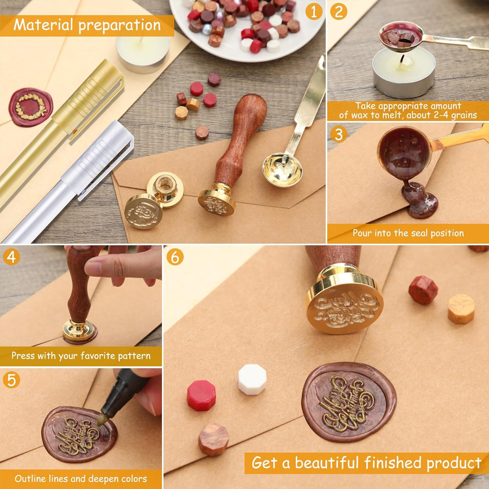 Custom Wax Seal Stamp, Persona - Wax Seal Letter Kit avaliação e preço