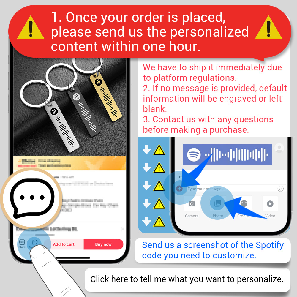 Personalized Spotify Code Keyc - Initial Ring Custom avaliação e preço