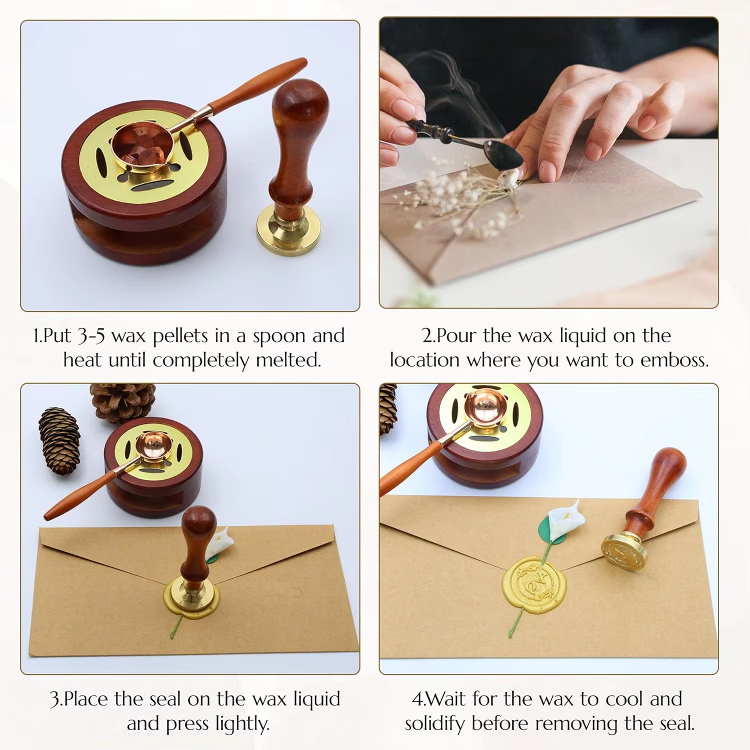 Wedding Custom Wax Seal Stamp  - Wax Seal Letter Kit avaliação e preço