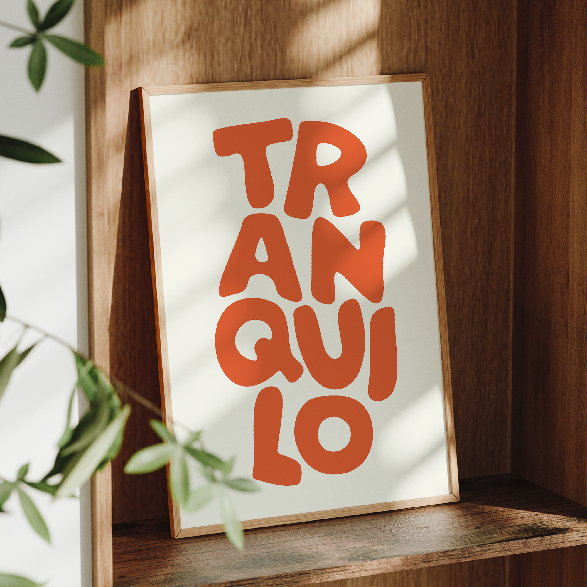 Boho Tranquilo Orange Cream Re - Custom Map Poster avaliação e preço