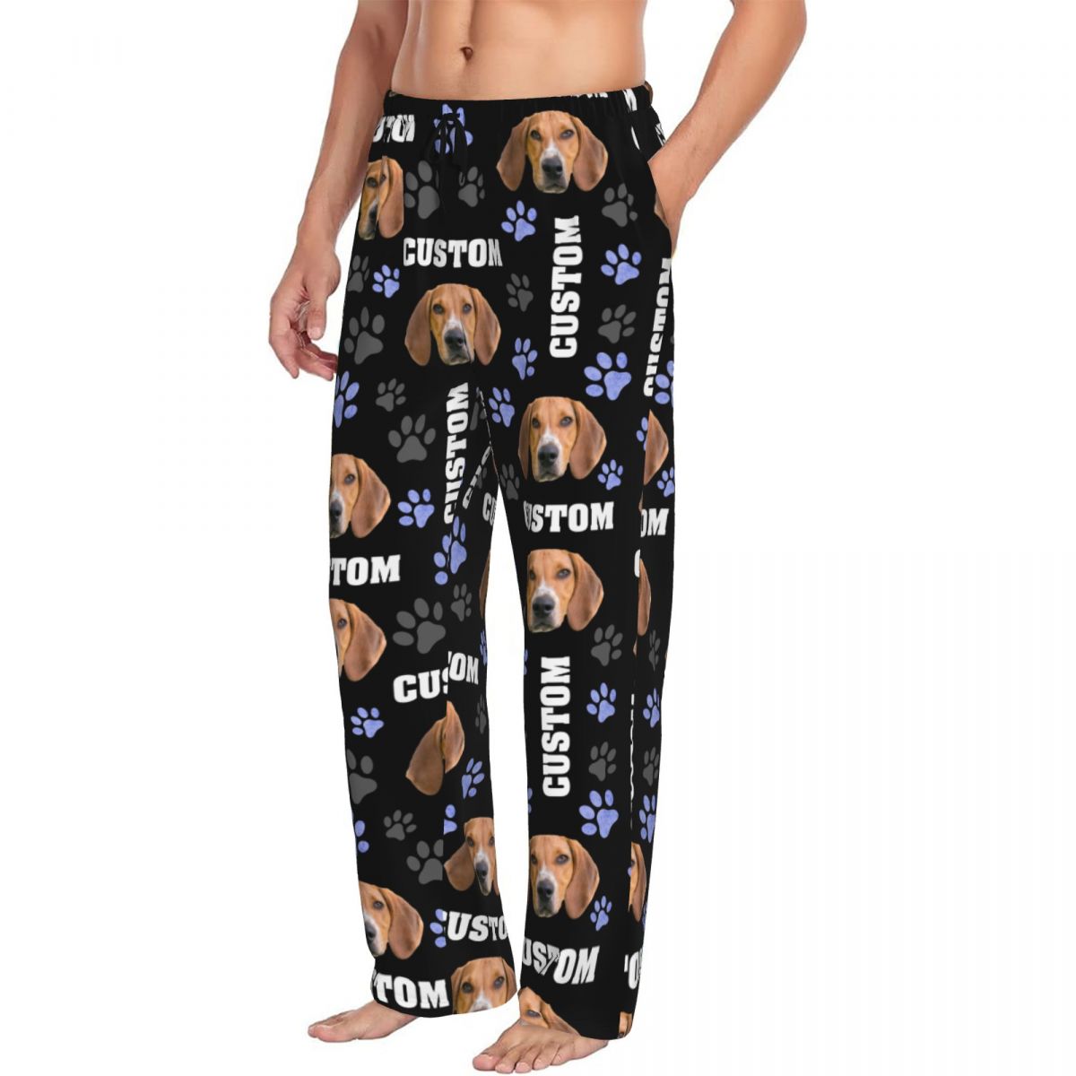 Men Custom Dog Photo Pajama Pa - Pet Portrait Custom avaliação e preço