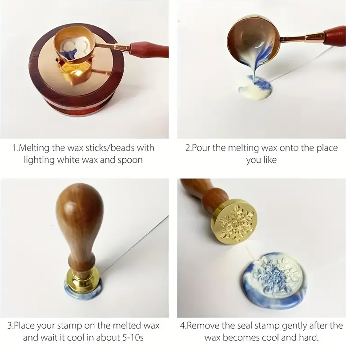 100pc/bag Wax Seal Beads Kit,D - Wax Seal Letter Kit avaliação e preço