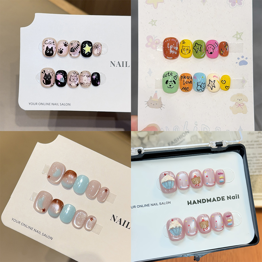 10Pcs Cute Cartoon Cat & Bear  - Pressed Flower Art avaliação e preço