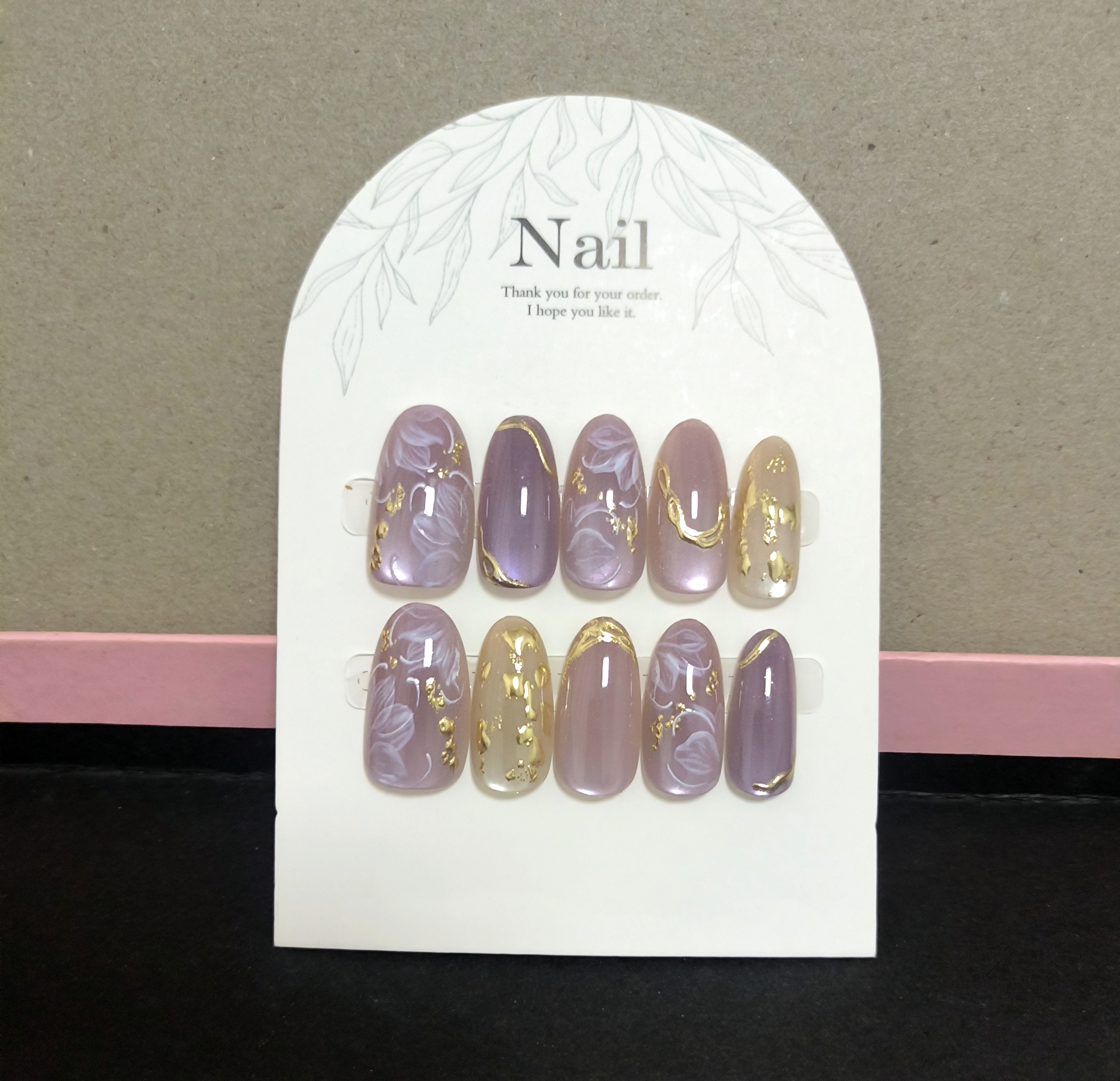 10pcs Handmade Press On Nails  - Pressed Flower Art avaliação e preço