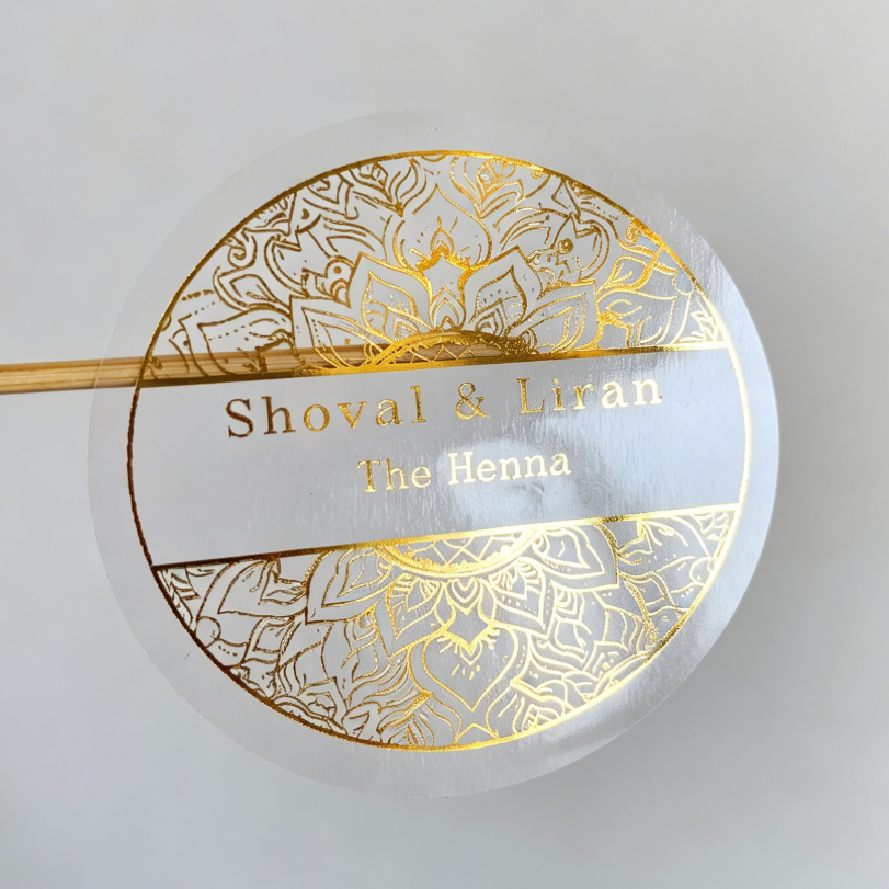 Custom henna day candle sticke - Personalised Candle Label avaliação e preço