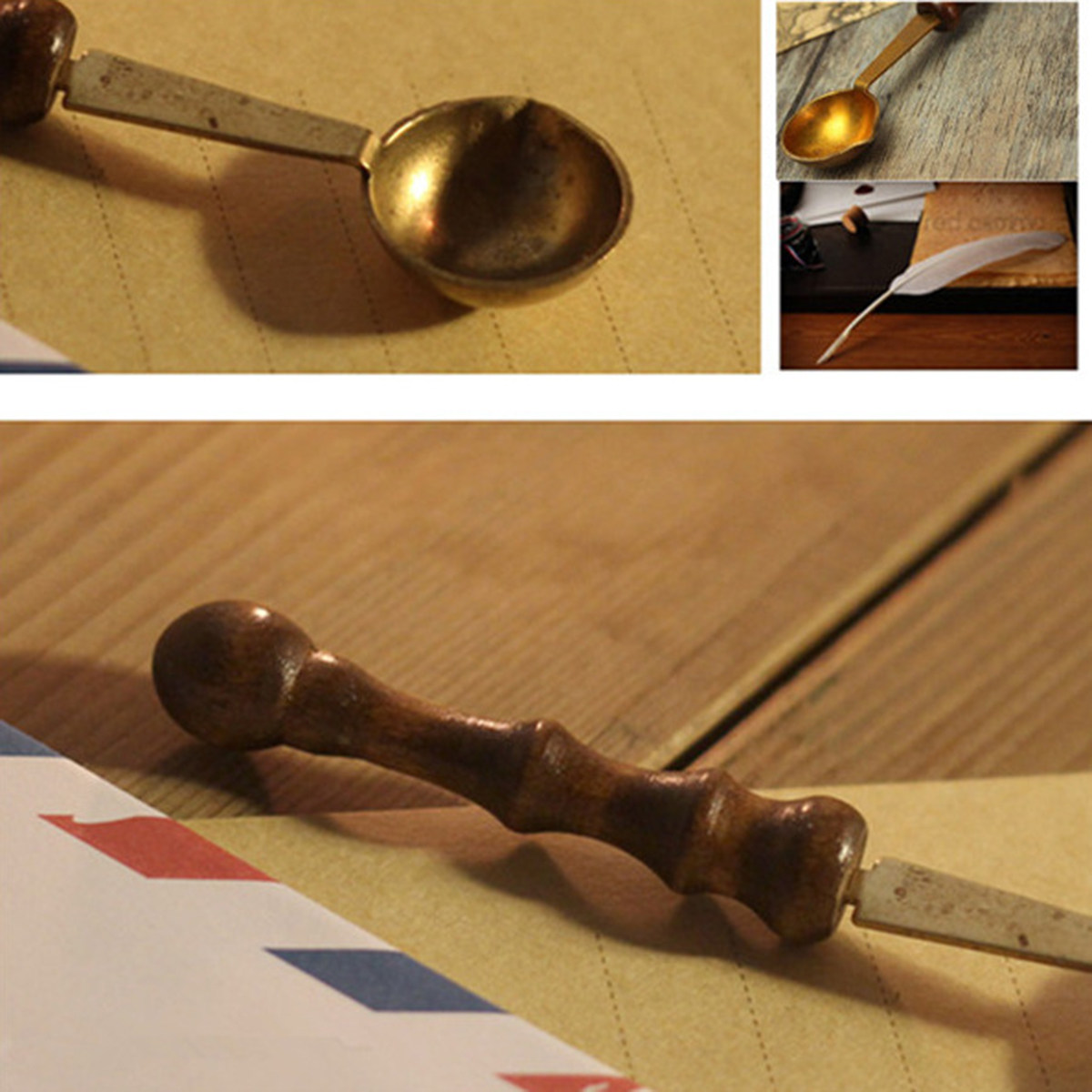 Premium Wood Handle Copper Wax - Wax Seal Letter Kit avaliação e preço