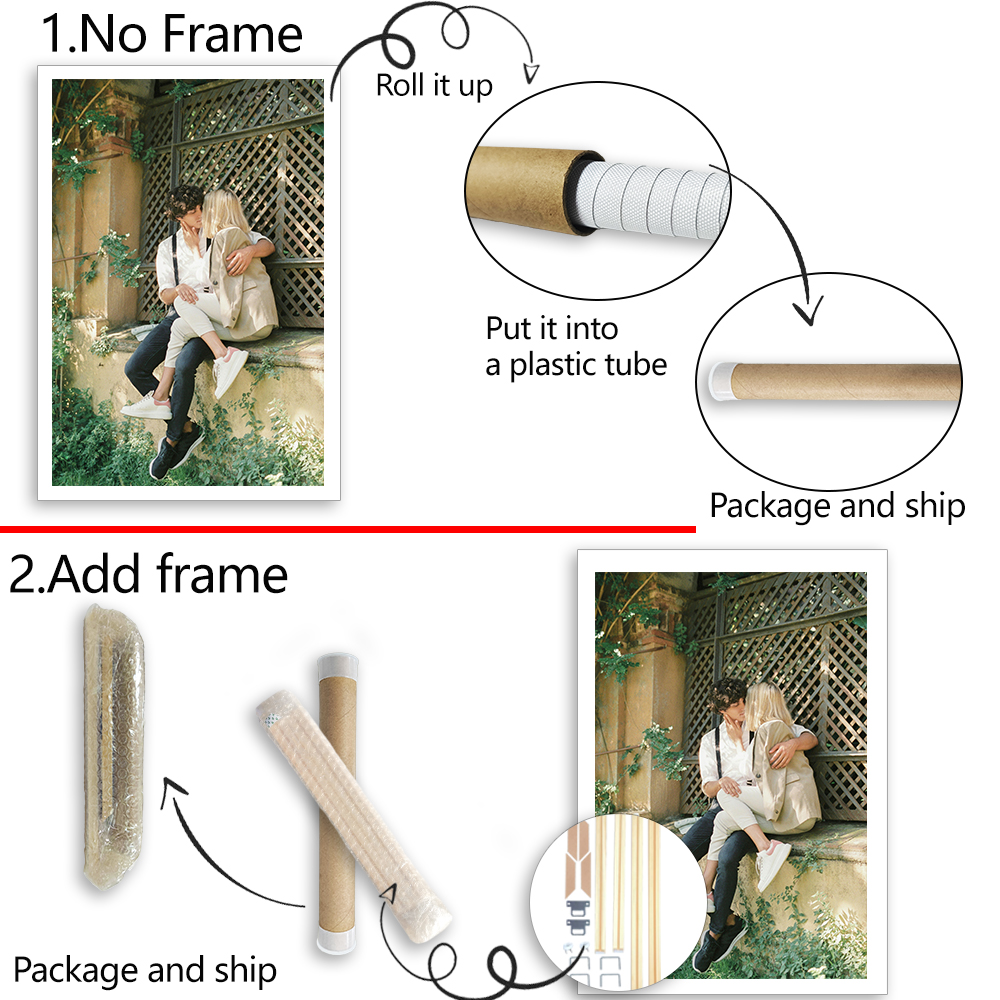 1 customized photo canvas, opt - Engraved Wood Frame avaliação e preço
