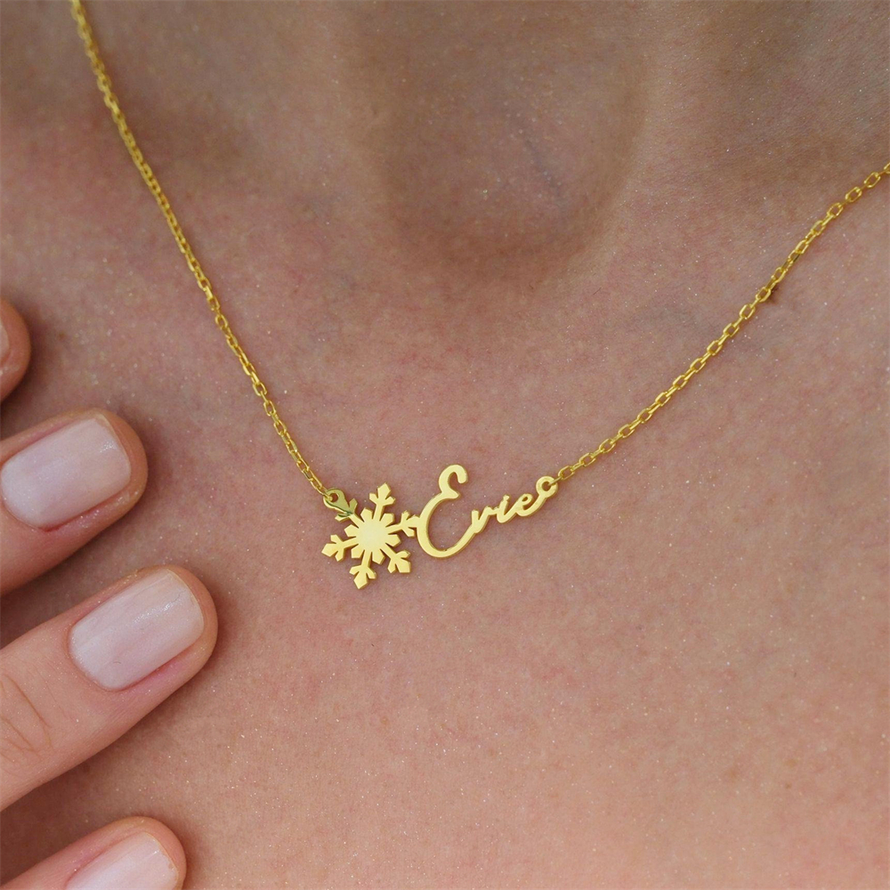 Custom Simple Name Necklace St - Birth Flower Necklace avaliação e preço