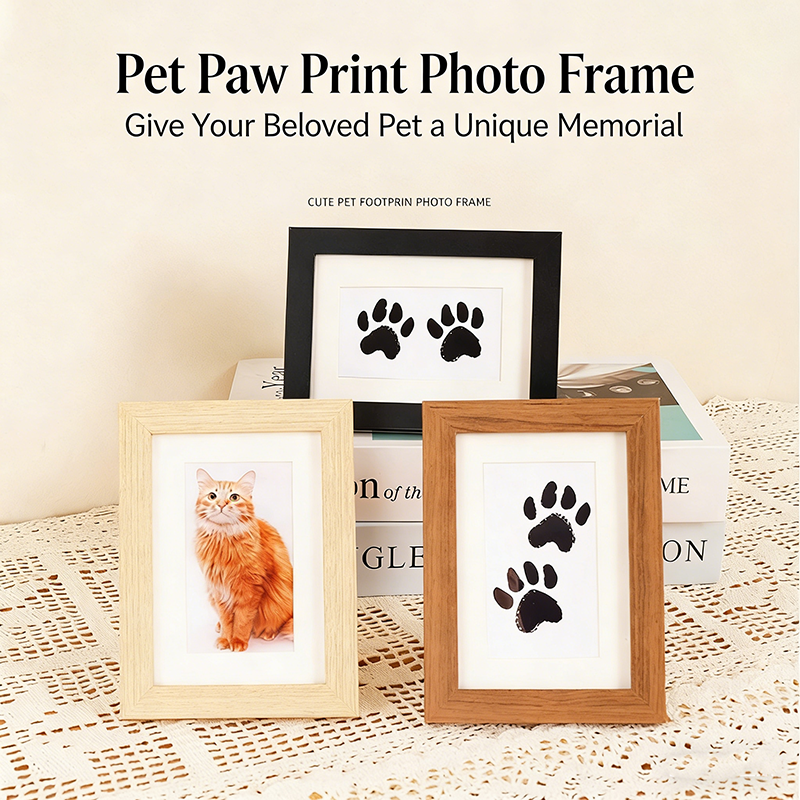 Diy Wooden Baby Pet Paw Print  - Engraved Wood Frame avaliação e preço