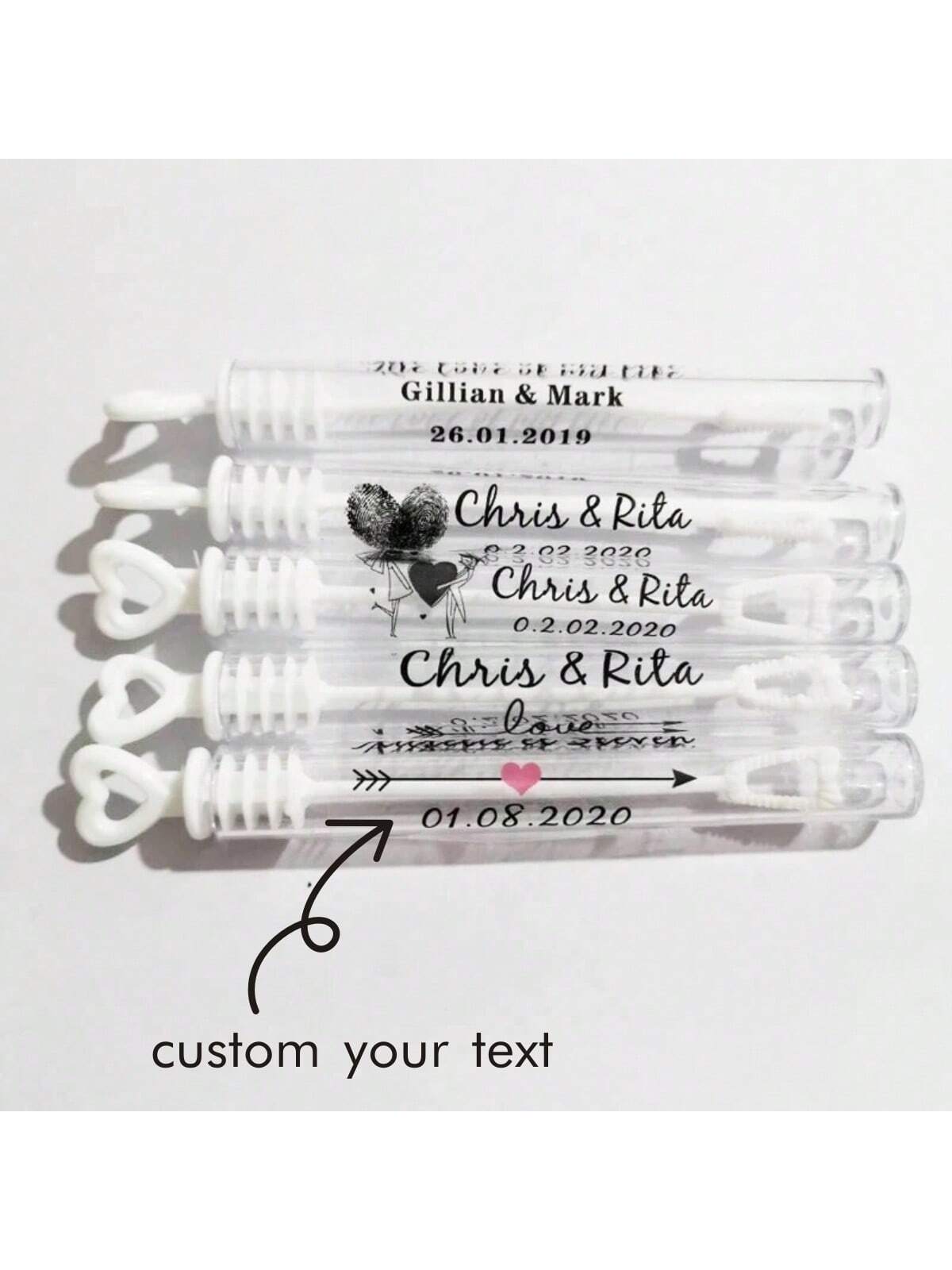 100 Wedding Bubble Tags Bubble - Personalised Candle Label avaliação e preço
