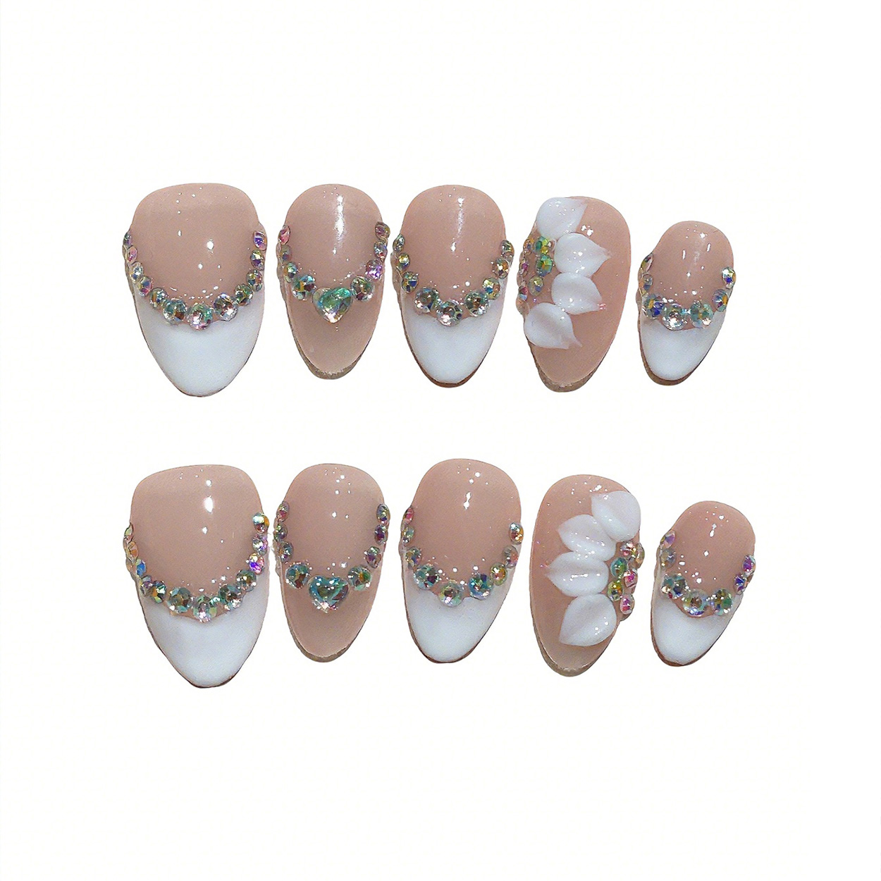 10pcs Short Almond Handmade Pr - Pressed Flower Art avaliação e preço