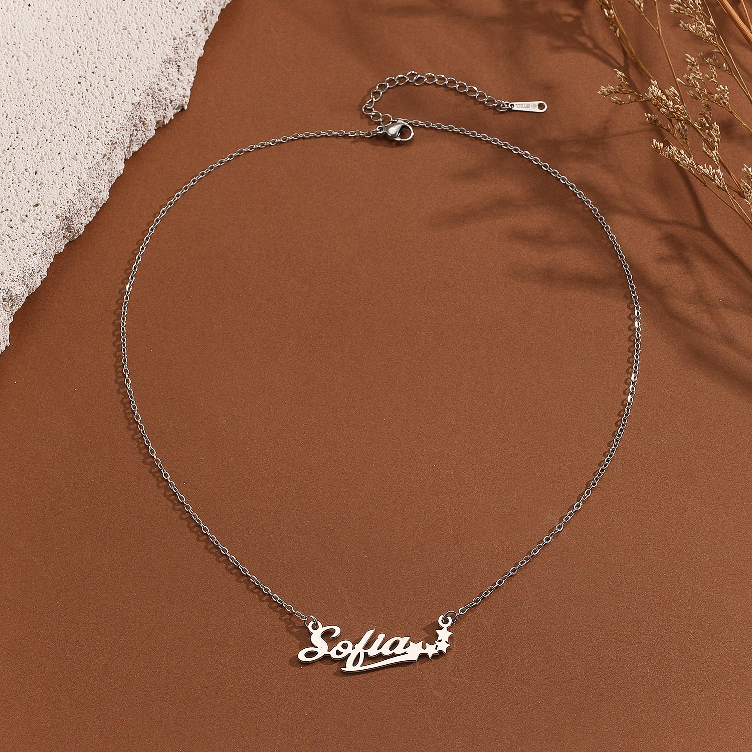 Stainless Steel Star Letter Pe - Name Necklace Custom avaliação e preço