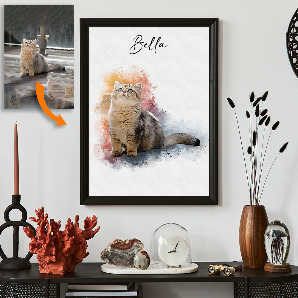 Custom Pet Portrait from Photo - Pet Portrait Custom avaliação e preço