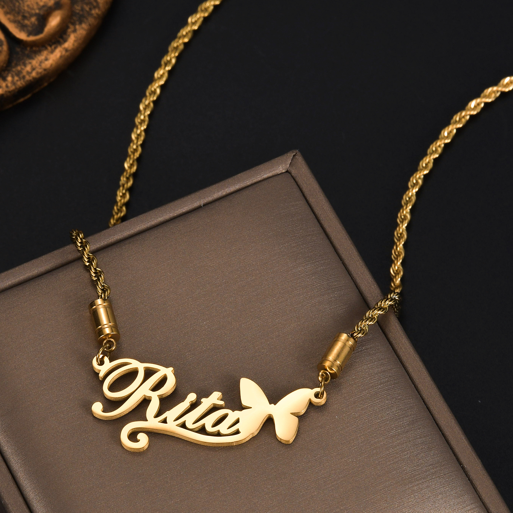 Atoztide Personalized Custom N - Birth Flower Necklace avaliação e preço