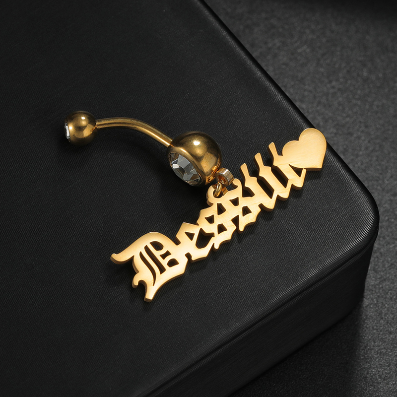 Letdiffery Custom Name Belly B - Initial Ring Custom avaliação e preço