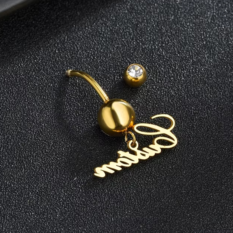Letdiffery Custom Name Belly B - Initial Ring Custom avaliação e preço