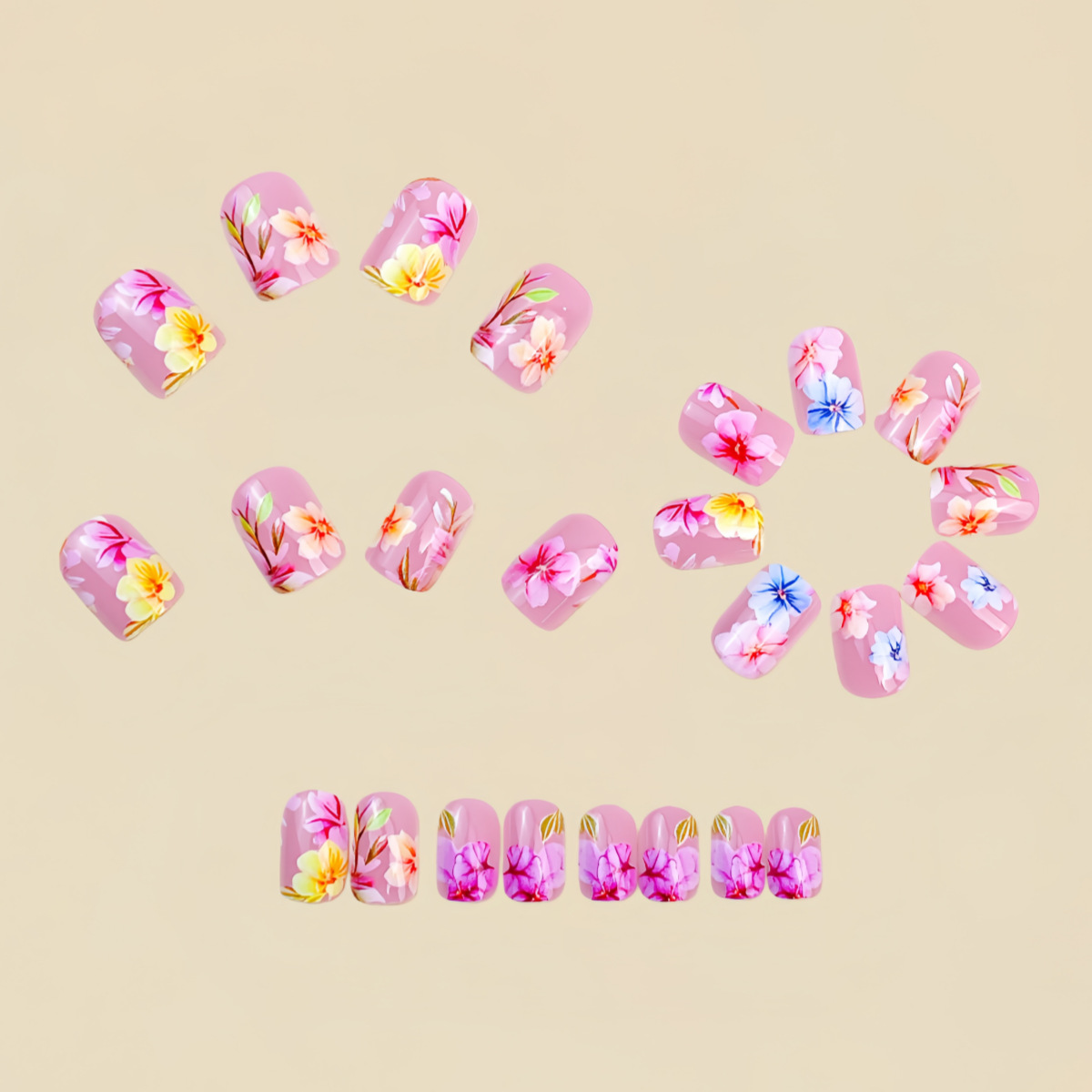 Medium fake nails for women gi - Pressed Flower Art avaliação e preço