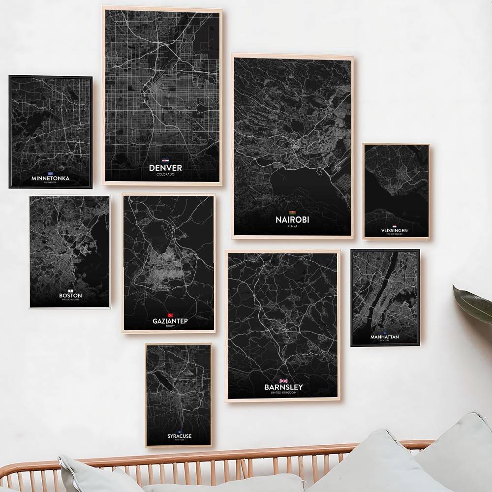 Paris London New York CUSTOM C - Custom Map Poster avaliação e preço