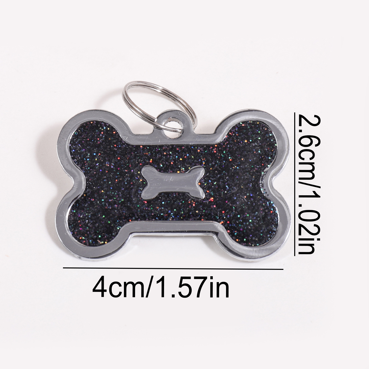 Glitter Custom Text Dog Tags C - Pet Portrait Custom avaliação e preço