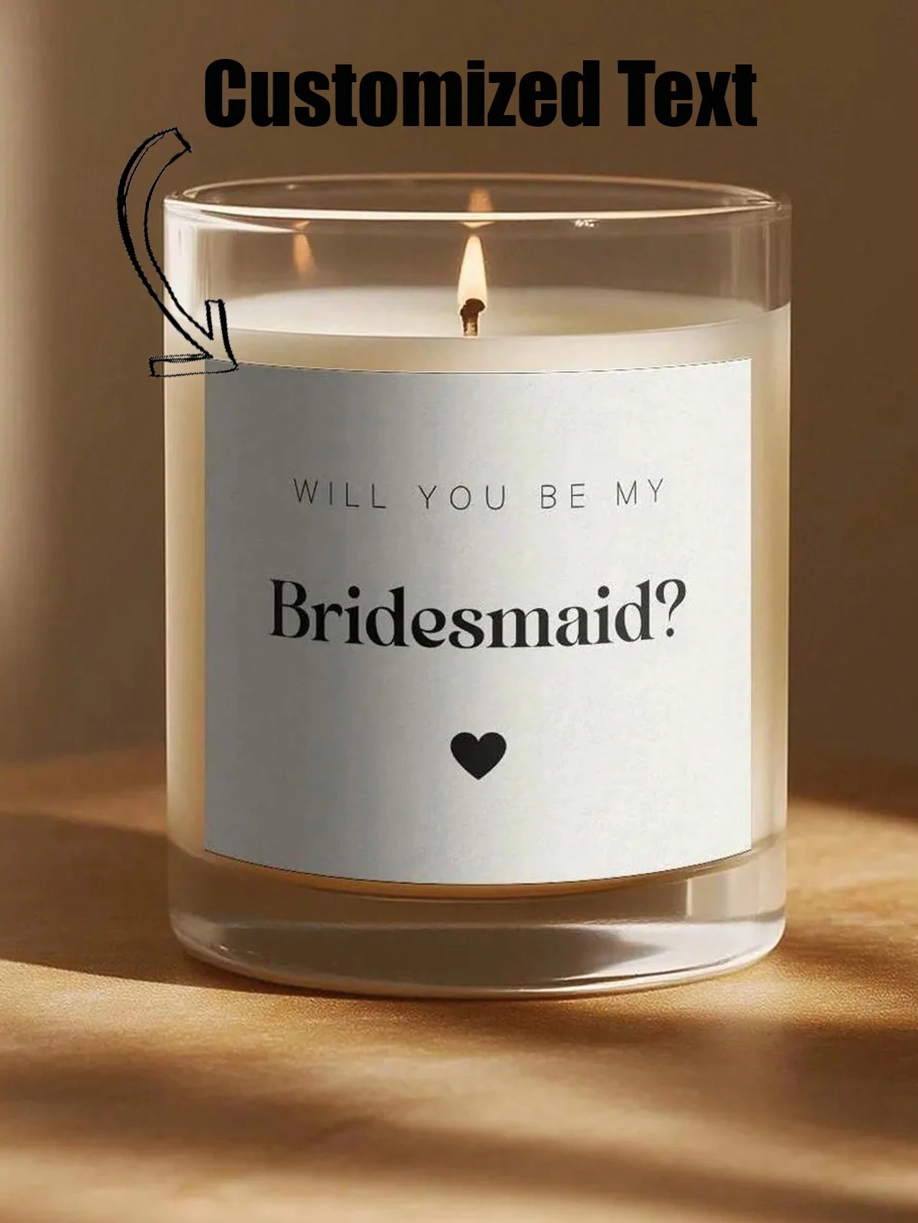 Custom Candle Label Will You B - Personalised Candle Label avaliação e preço