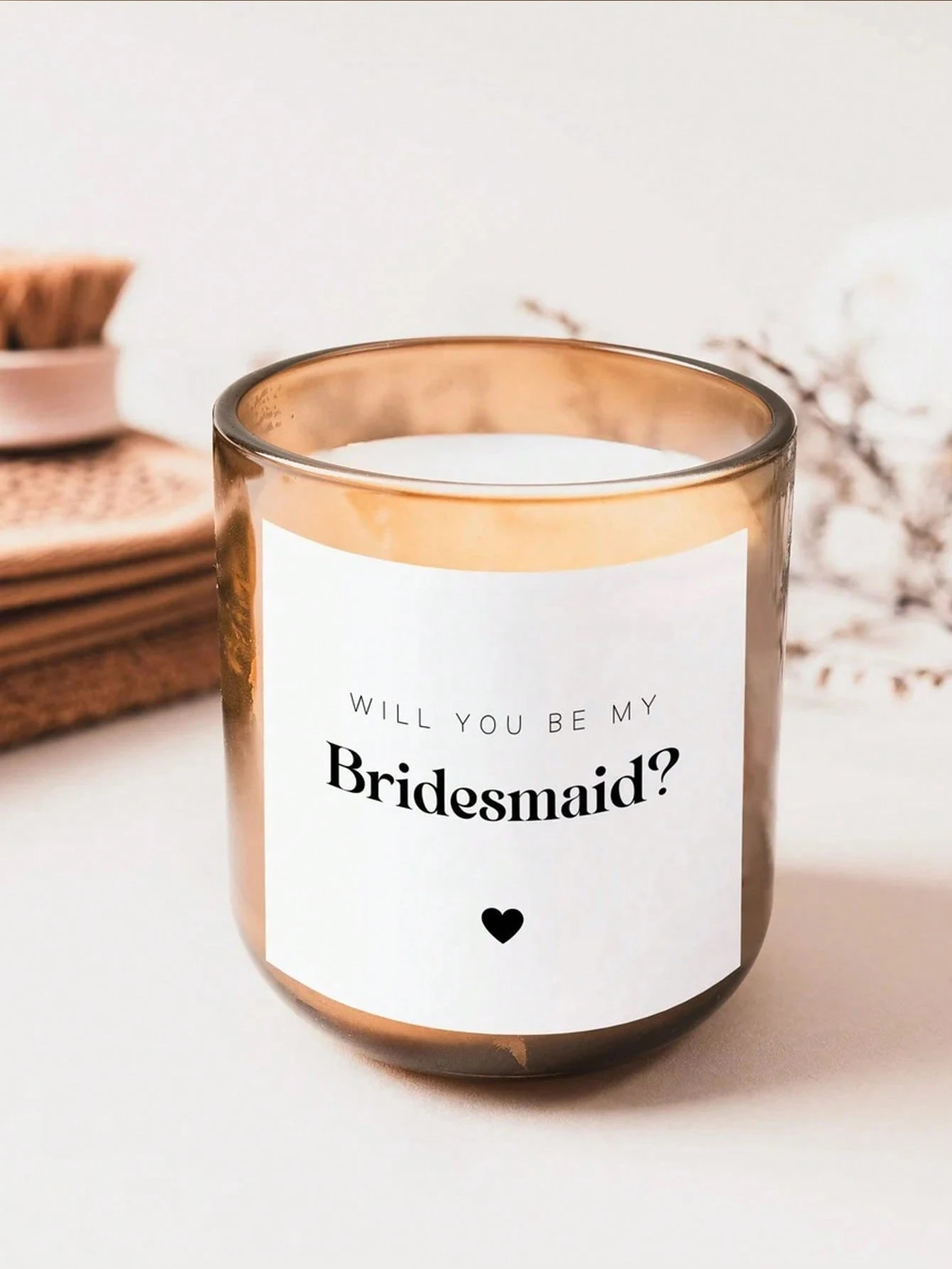Custom Candle Label Will You B - Personalised Candle Label avaliação e preço