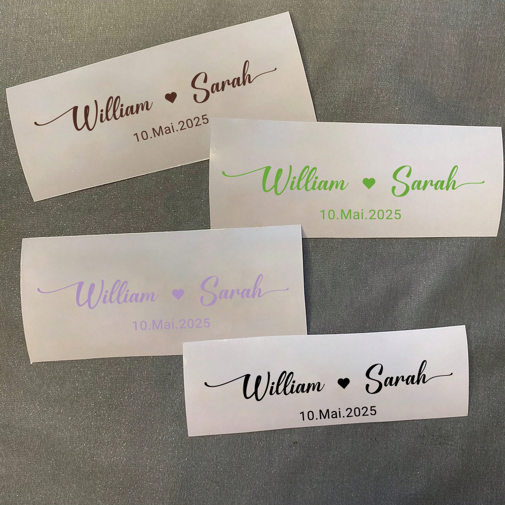 Custom Name Decals for Wedding - Personalized Name Box avaliação e preço