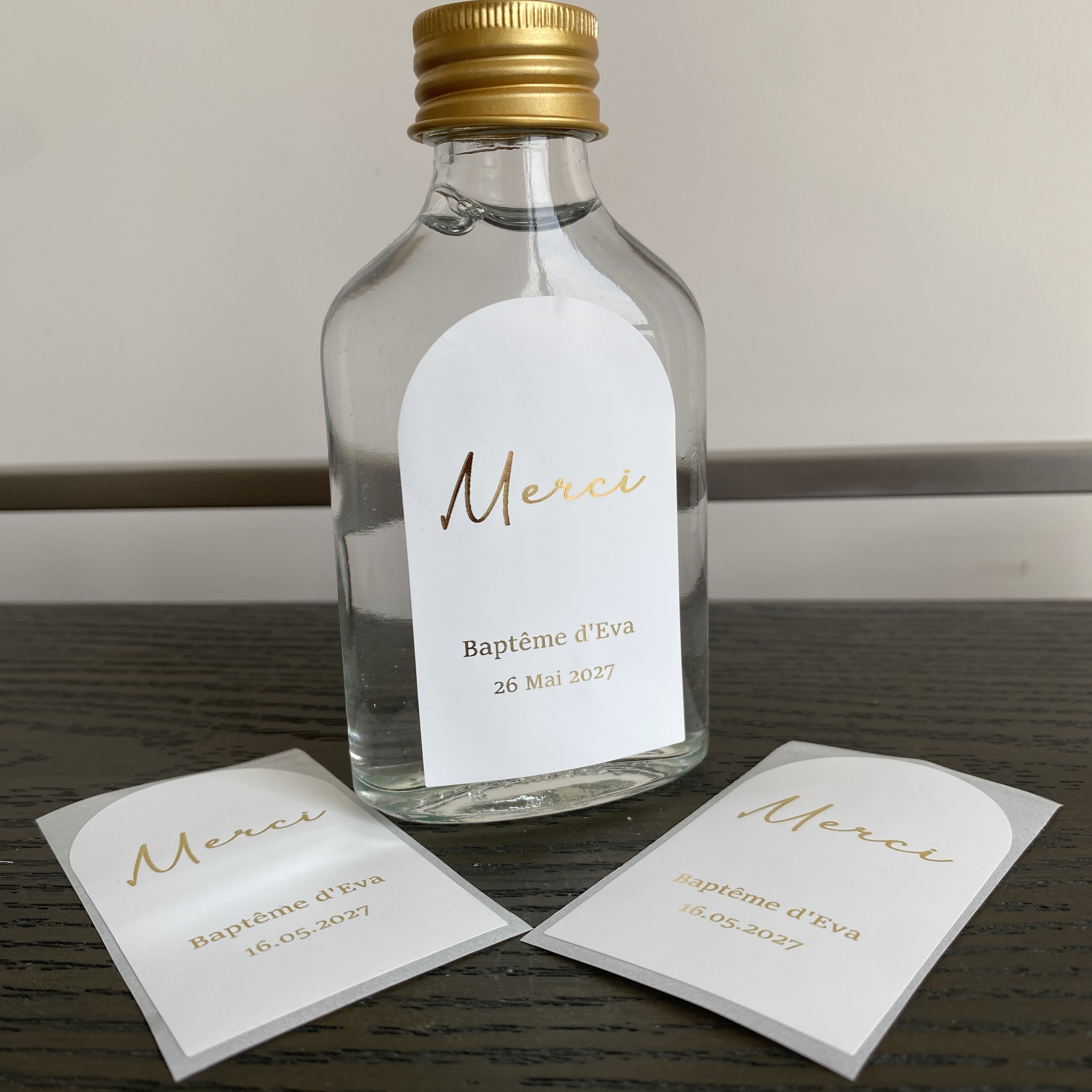 Custom Baptism Candle Merci Th - Personalised Candle Label avaliação e preço