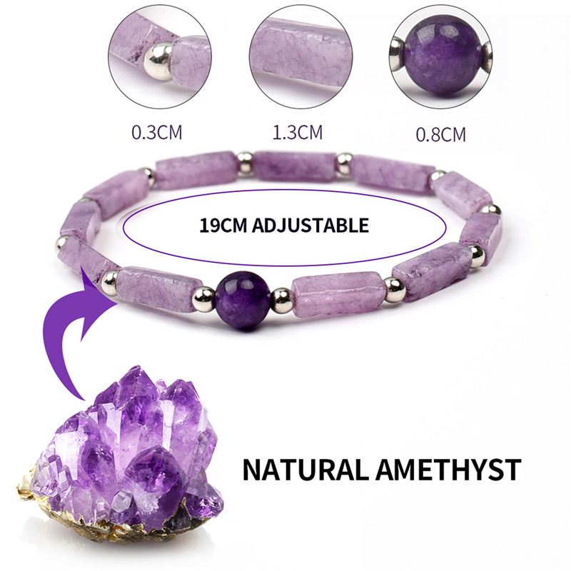 1Pcs Amethyst Body-purify Slim - Coordinates Bracelet avaliação e preço