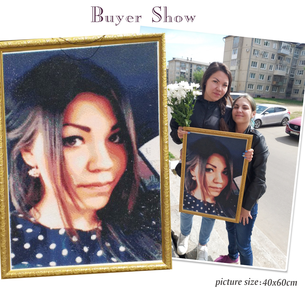 HUACAN 5d Diy Diamond Mosaic C - Photo Mosaic Print avaliação e preço