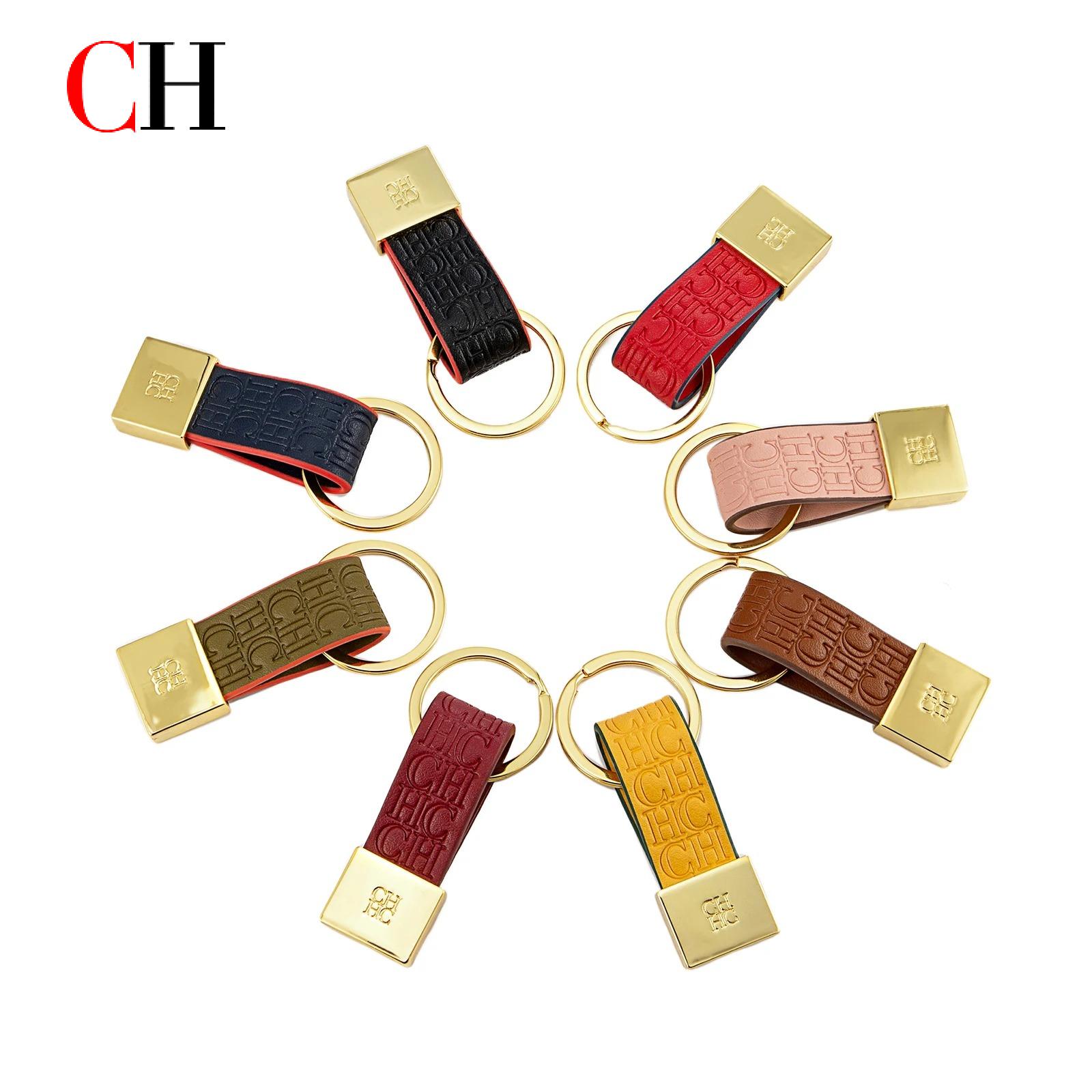 CH Embossed Monogram Leather K - Monogram Keychain Leather avaliação e preço