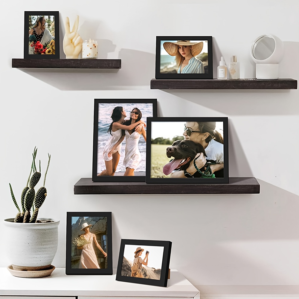 5-Piece Set A4 Black Wooden Ph - Engraved Wood Frame avaliação e preço
