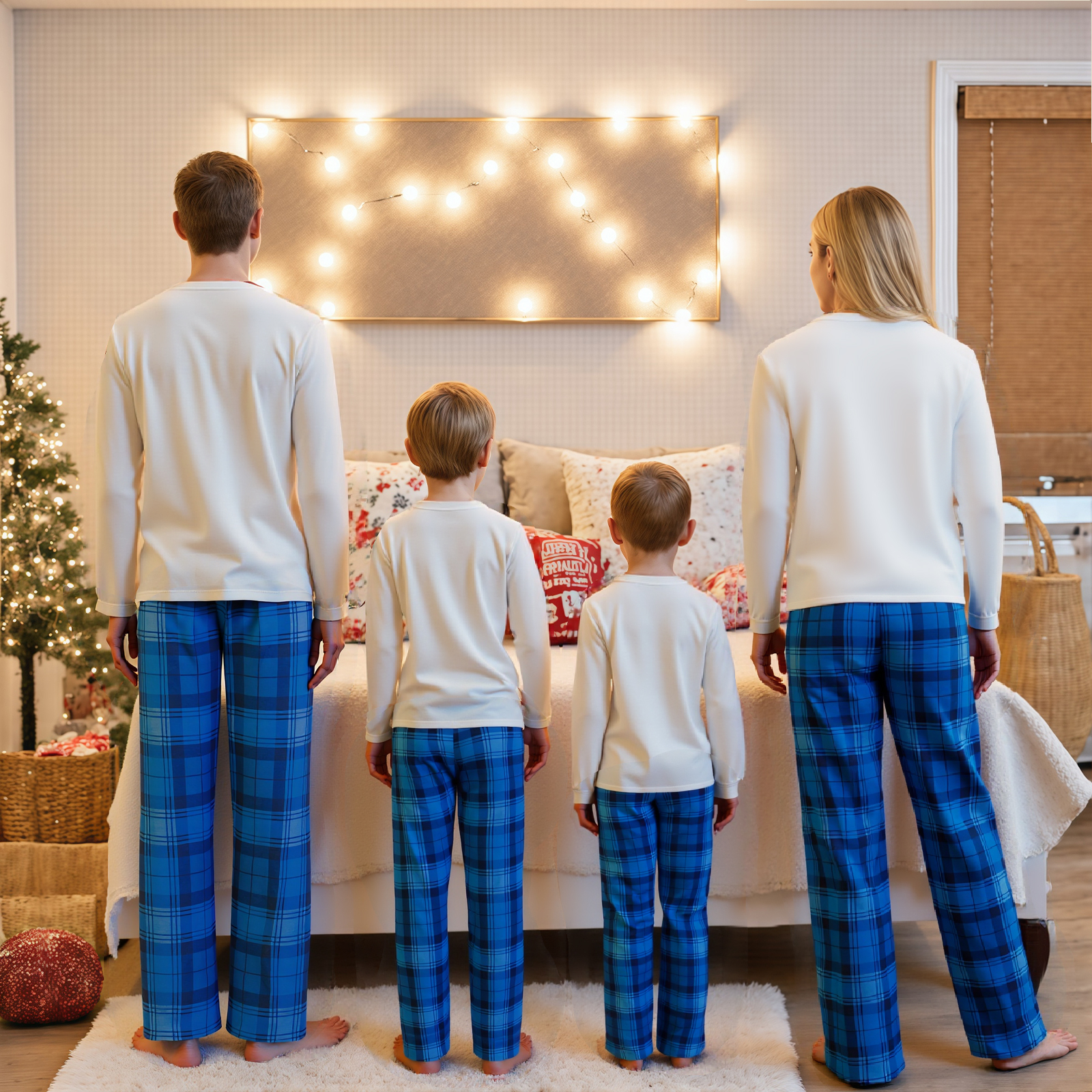 Family Matching Christmas Paja - Family Tree Print avaliação e preço