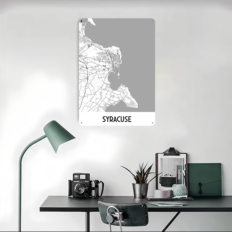Syracuse City Map Metal Poster - Custom Map Poster avaliação e preço