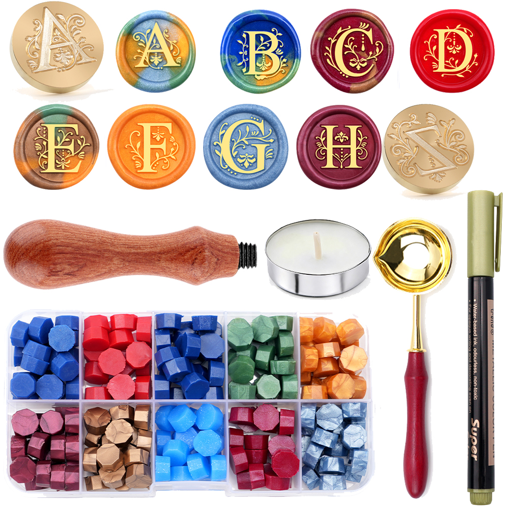 Alphabet Wax Seal Stamp Set -  - Wax Seal Letter Kit avaliação e preço