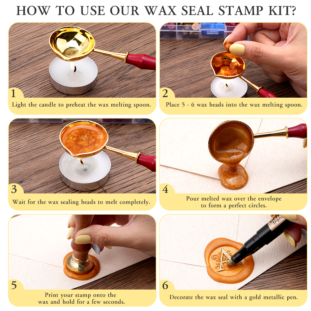 Alphabet Wax Seal Stamp Set -  - Wax Seal Letter Kit avaliação e preço