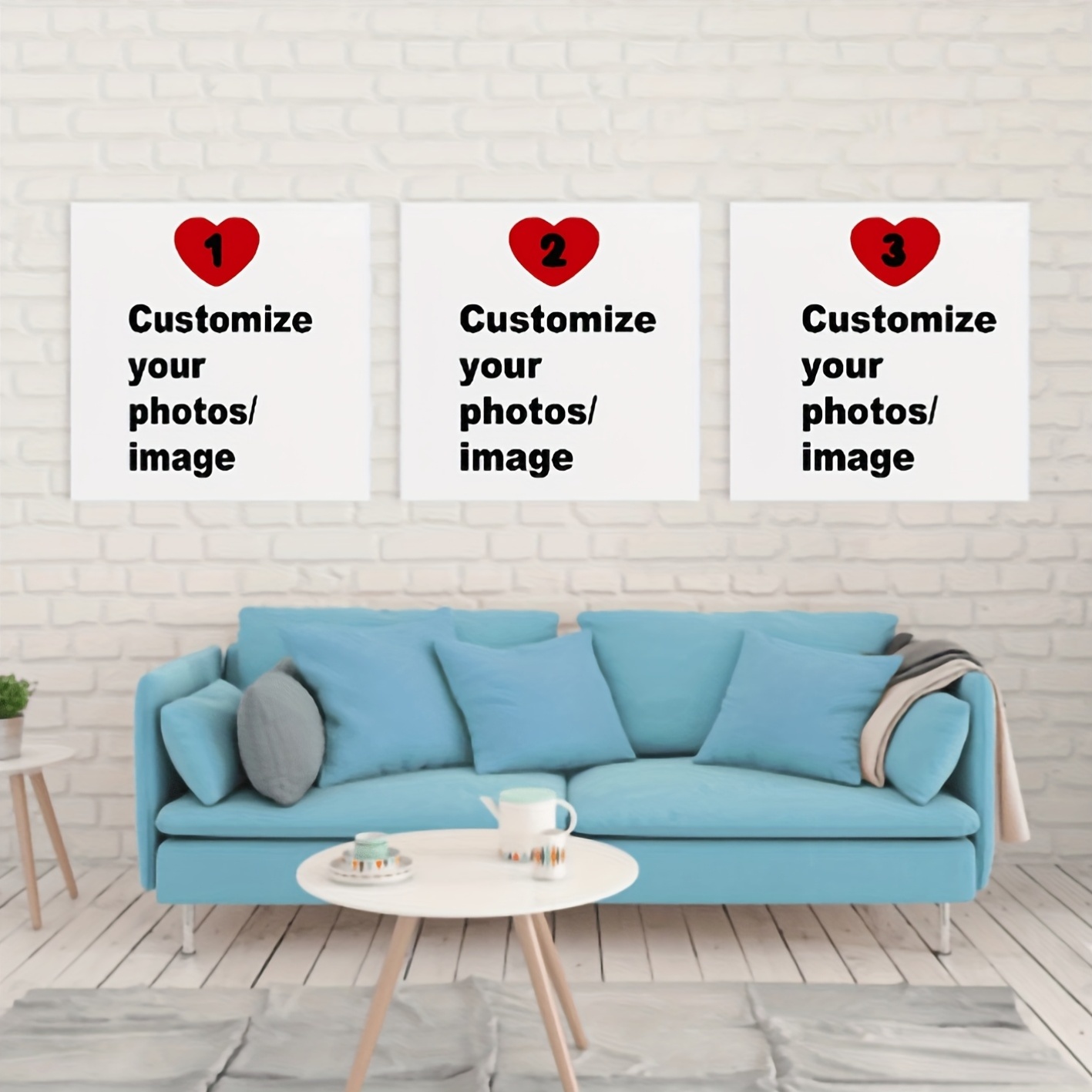 3pcs/set Custom Square Canvas  - Pet Portrait Custom avaliação e preço