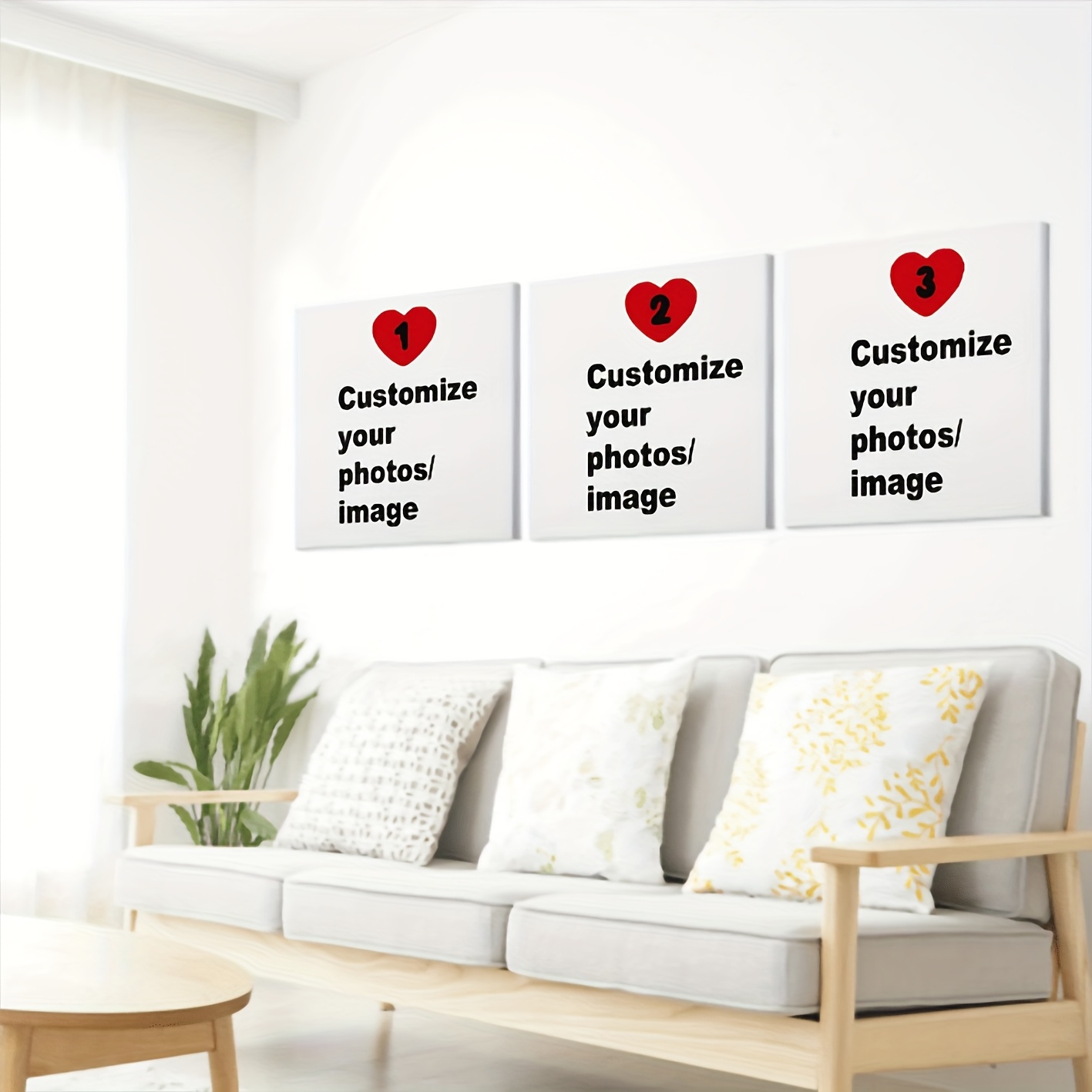 3pcs/set Custom Square Canvas  - Pet Portrait Custom avaliação e preço