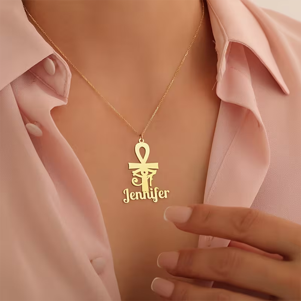 Custom Name Necklace Egyptian  - Name Necklace Custom avaliação e preço