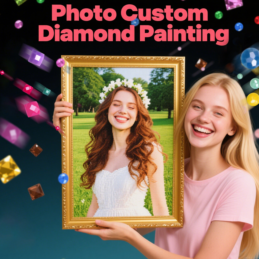 HUACAN Full Kits Diamond Paint - Photo Mosaic Print avaliação e preço
