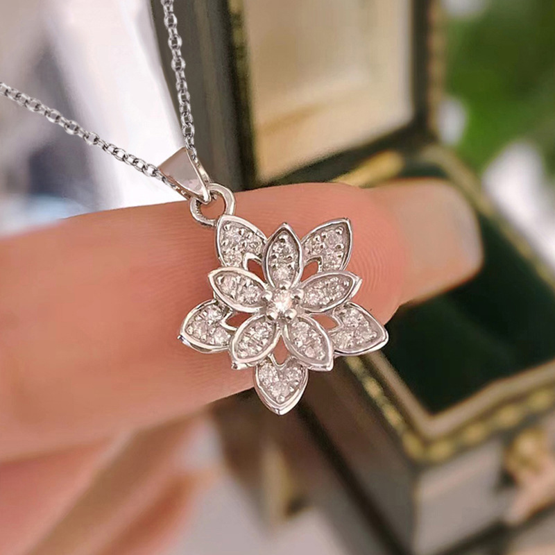 925 Sterling Silver Flower Nec - Birth Flower Necklace avaliação e preço