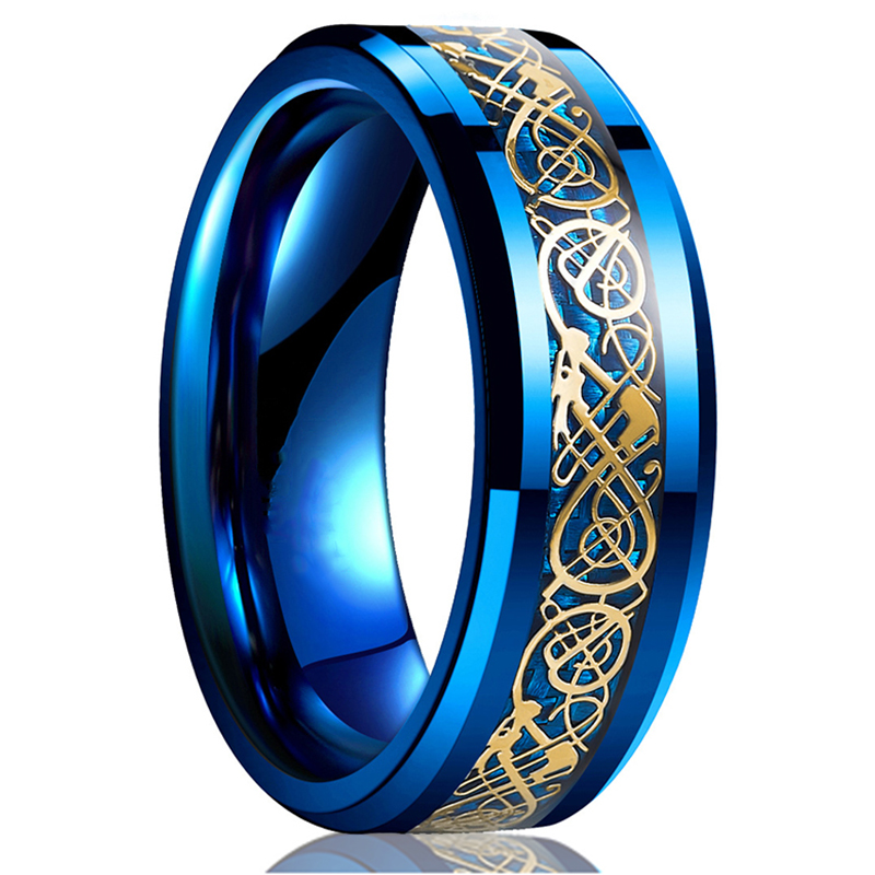 Fashion 8mm Men's Stainless St - Initial Ring Custom avaliação e preço