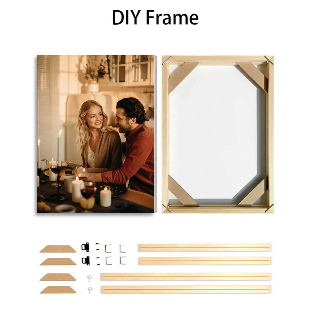 1 Pc Custom Photos with DIY Wo - Engraved Wood Frame avaliação e preço
