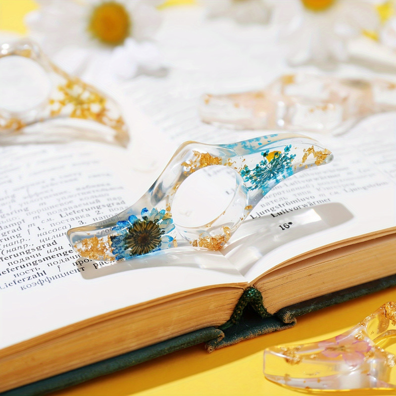 1/3 Pcs Dried Flower Resin Boo - Dried Flower Bookmark avaliação e preço
