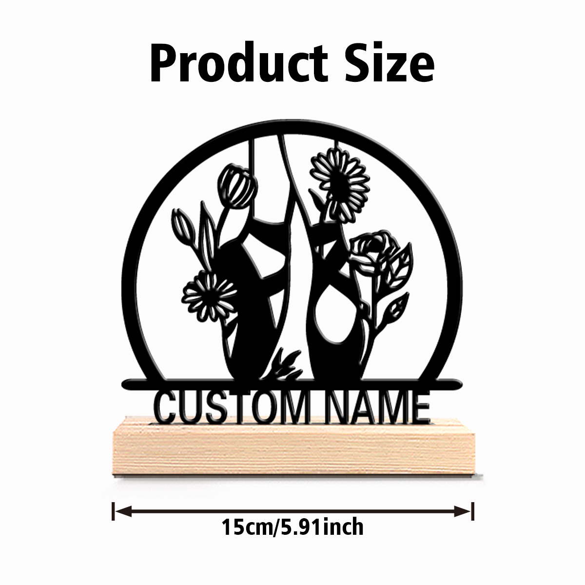 1pc beautiful personalized bal - Engraved Wood Frame avaliação e preço